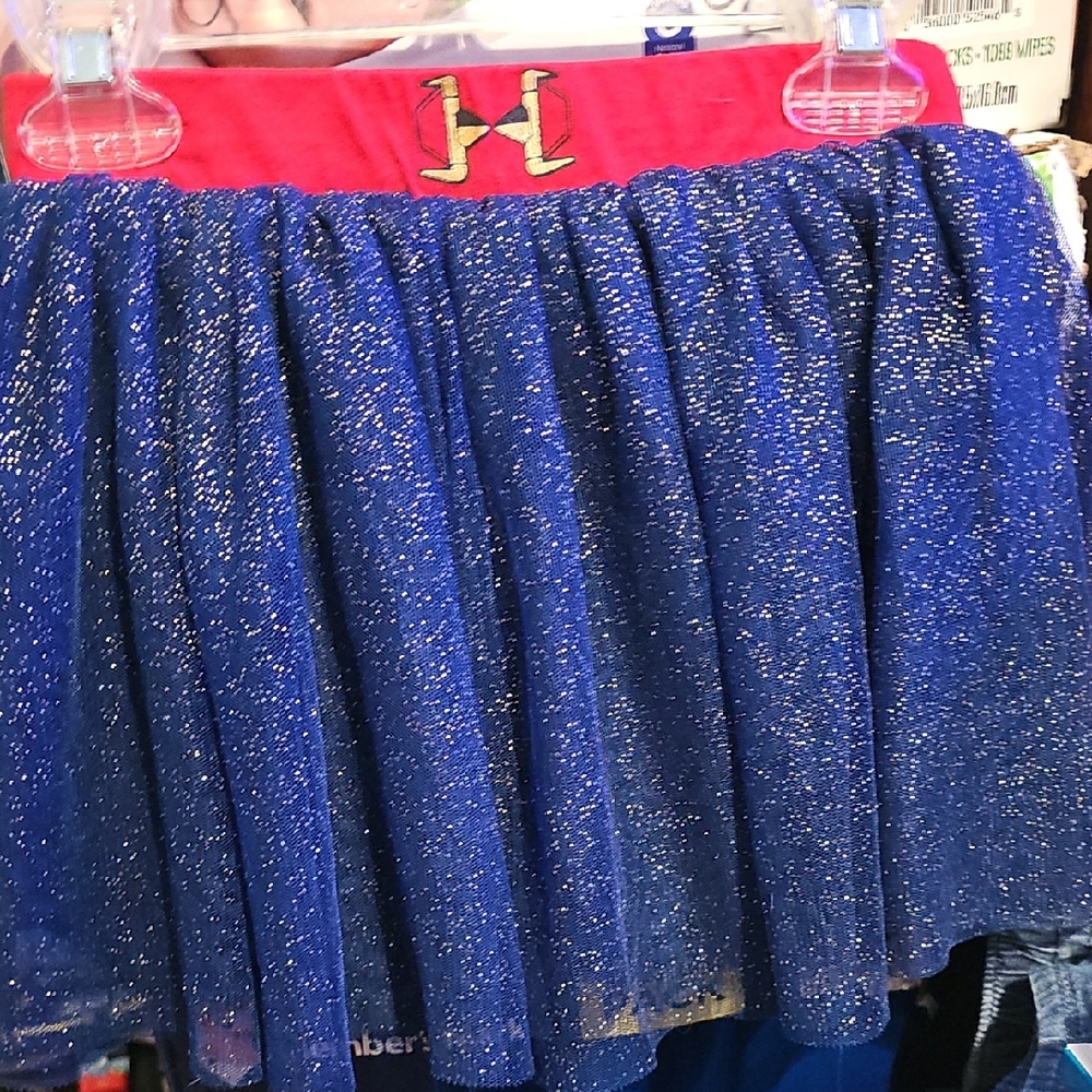 !! Girls Size 7/8 Sparkling Blue Mini Skirt